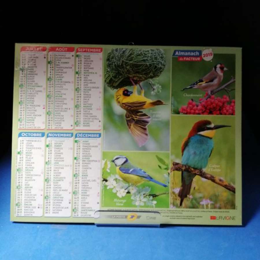 Calendrier des Postes 2019