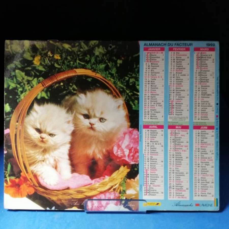 Calendrier des Postes 1992
