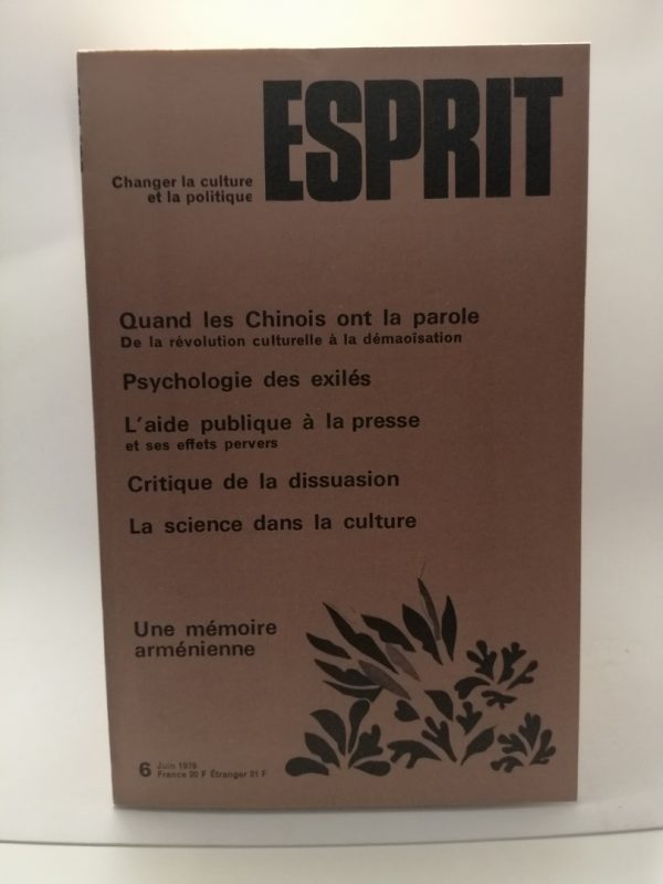 Revue Esprit juin 1979