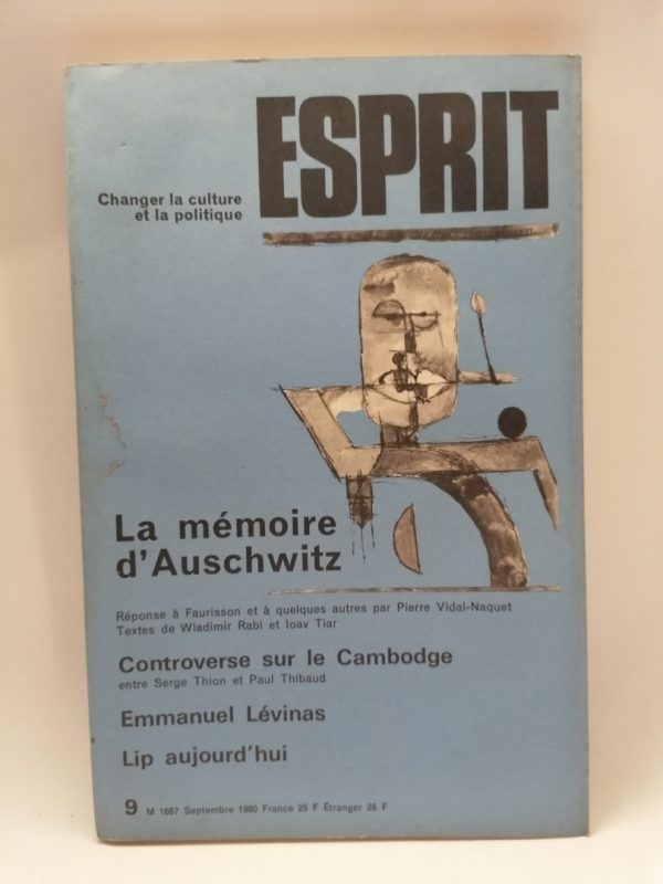 Revue Esprit septembre 1980 LA MEMOIRE D'AUSCHWITZ