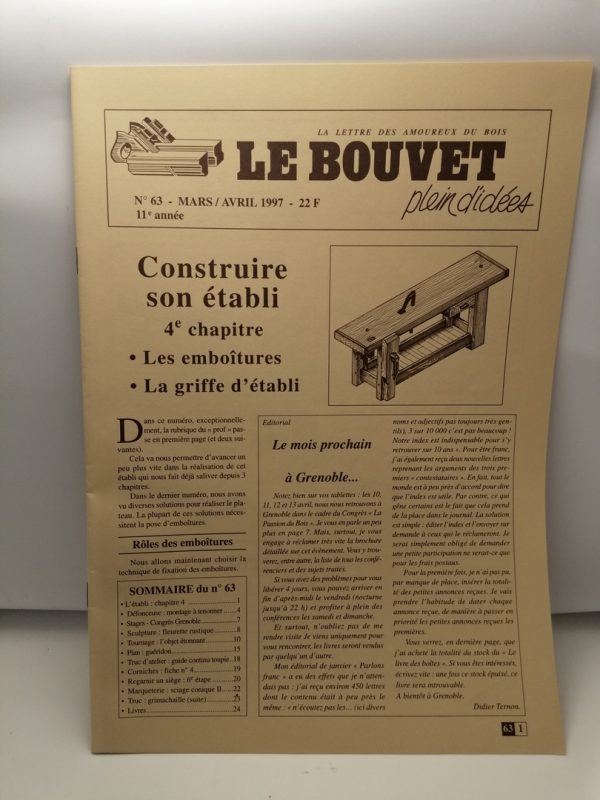 Le Bouvet, la lettre des amoureux du bois N° 63 Mars / Avril 1997