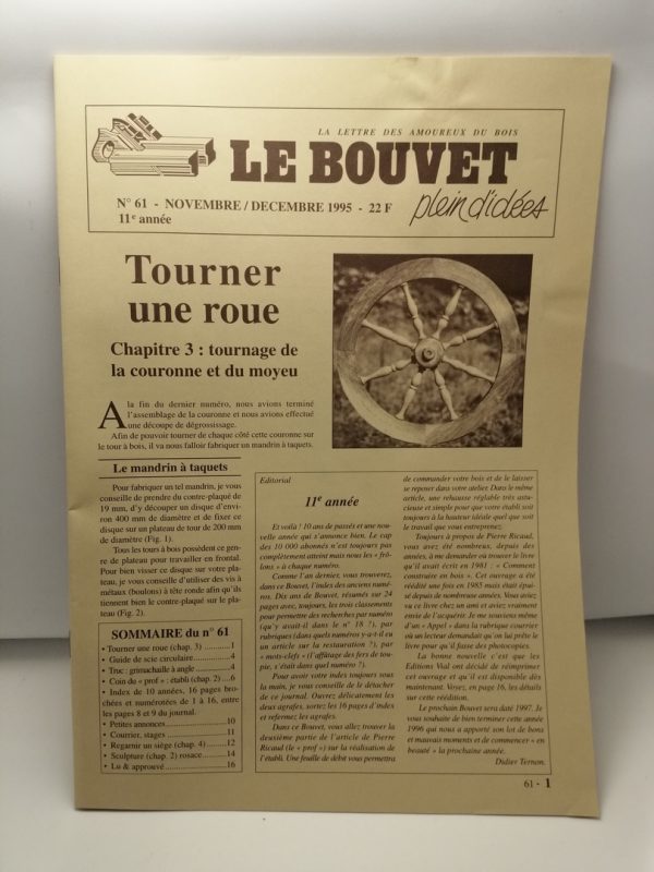 Le Bouvet, la lettre des amoureux du bois N° 61 Nov / Dec 1996