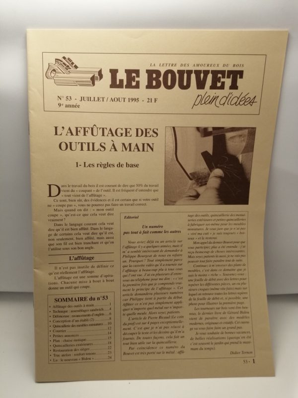 Le Bouvet, la lettre des amoureux du bois N° 53 Juillet / Aout 1995