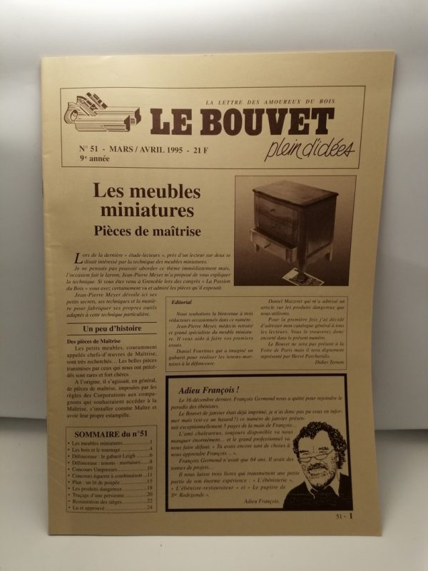 Le Bouvet, la lettre des amoureux du bois N° 51 mars / Avril 1995