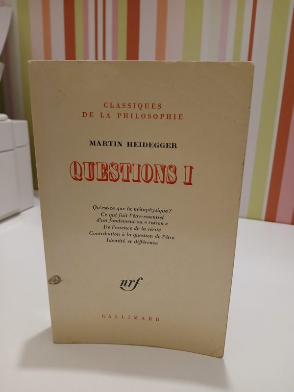 Questions (Tome 1) Par Martin Heidegger