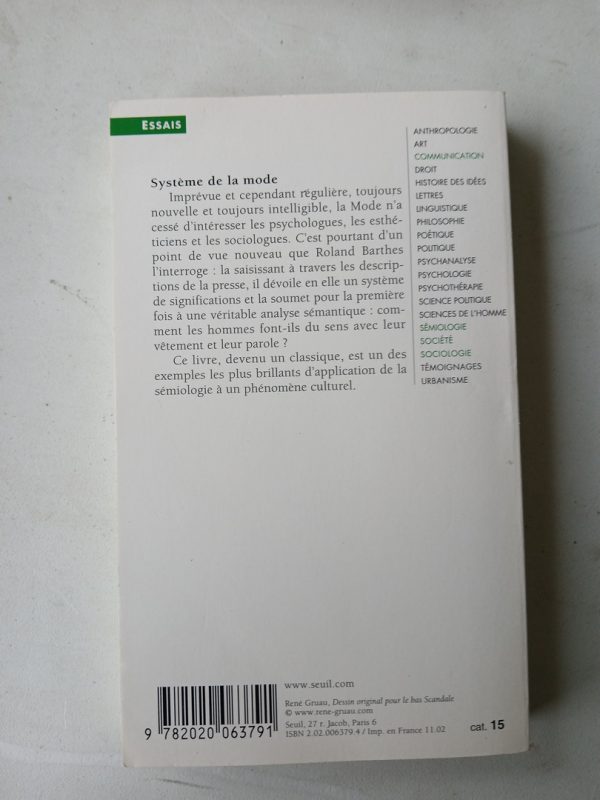 Système de la mode Par Roland Barthes – Image 3