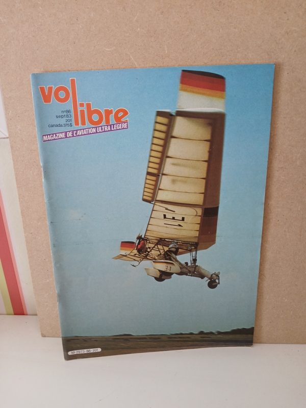 Vol libre magazine de l'aviation ultra légère N°86. Sept 1983
